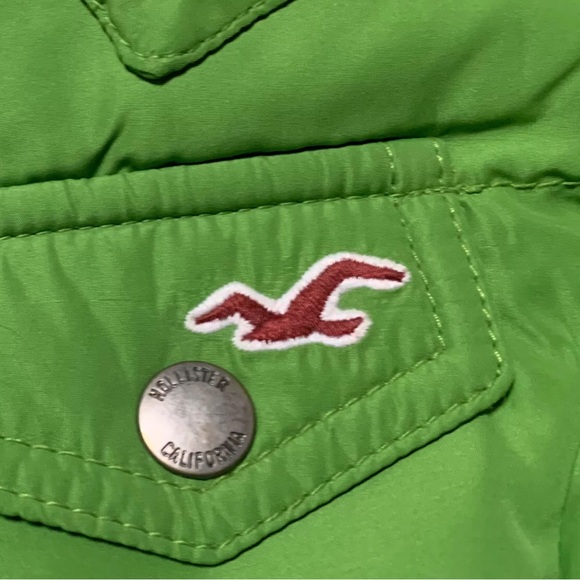 Hollister Bright Green Kids Puffer Jacket - Picture 2 of 8